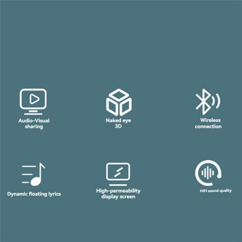 3D HolographicPlayer Bluetooth5.2 HIFI-Lautsprecher Dynamisch Schwebende Liedtexte 3D Dynamische Stereobildgebung 3D-Werbeplayer A 2