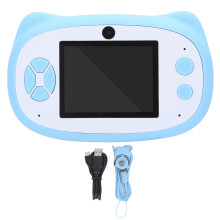 Selfiecamera voor kinderen met statief, digitale videocamera, 1080p HD hoge resolutie, dubbele lens, milieuvriendelijke materialen, voor jongens en