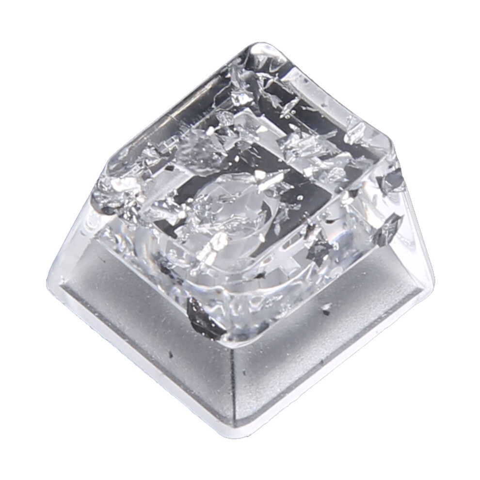 Handmade Customized Keycap Resin Personality Transparent Silver 7704000525831