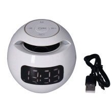 Bluetooth Alarm Clock with LED Display Dual Alarms Bluetooth Speaker and FM Radio Compact Design for Bedroom Office Travel,Mirror Finish Anti Slip