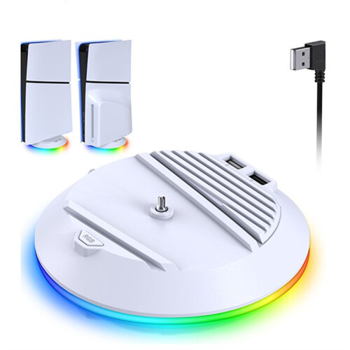 Support Vertical avec Lumière RVB pour Console pour PS5 Slim / pour PS5 Pro Support de Base Antidérapant Support Accessoires de Jeu 1