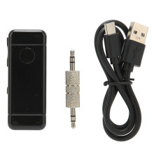 Auxiliary Bluetooth Adapter for Car and Home Stereo,Hands-Free Call Enabled with Noise Reduction Microphone and Automatic Pairing for Seamless