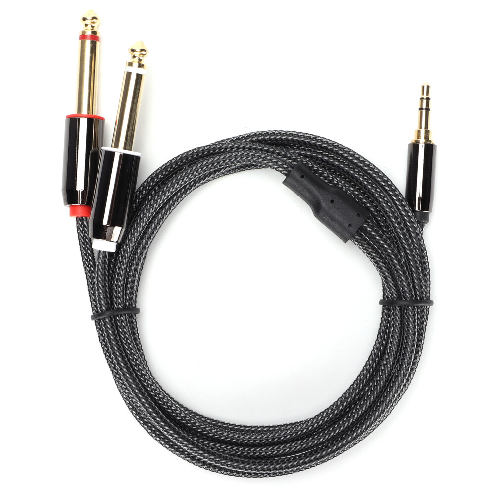Signal Clarity Audio Cable With Nylon Braid Jacket,3.5Mm Trs To Dual 6.35Mm Ts Mono Y Splitter For High Fidelity Sound Quality For All Digital 9420858910114