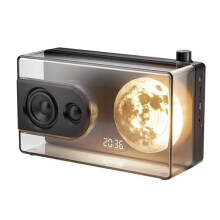 M6 Moonlight Music Box -Lautsprecher Unterstützt TF-Karte, Wiedergabe, AUX, Computeranschluss, Uhr, Transparente Soundbox A