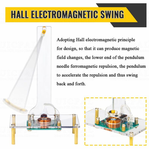 DIY Electromagnetic Swing Experimental Electronic Kit Supply with LED Flashing Sensing DIY Electronic Kit 2