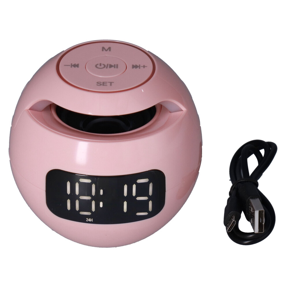 All-in-One Alarm Clock with FM Radio Bluetooth Speaker Dual Alarms LED Display Sleep Timer Sound Machine Night Light Features Mirror Surface and-image-OPC-PNRPJD8-NEW