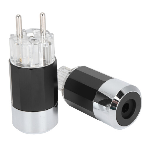 Secure Electrical Connection HiFi Power Connector Replace For Old Unreliable Power Cord Plug Non Magnetic Material Helps Eliminate Interference 1