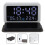Multi Functional Digital Alarm Clock With Bluetooth Speaker Wireless Charging Pad And Usb Port Led Display With Dimmable Screen And Snooze Button 6