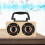 Rechargeable Battery Portable Bluetooth Speaker with AUX Effective Source Input Dual High-performance Drivers,Retro Wooden Combination Speaker for 4