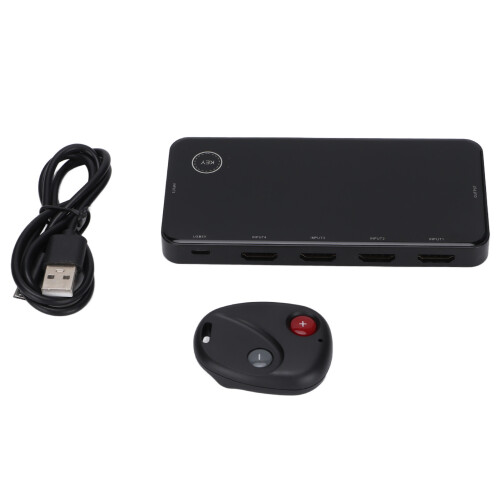 Επιλογέας διακόπτη HDMI, True Hd5In1Out χειροκίνητος διακόπτης με μετάδοση υψηλού εύρους