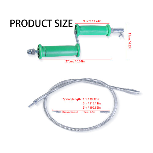 Long Lasting 10mm Pipe Cleaner Helical for Efficient-500cm 2
