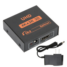Διαχωριστής HDMI για διπλή οθόνη Magic, κουτί 1in2out με μεταλλική θήκη, σύνδεση και