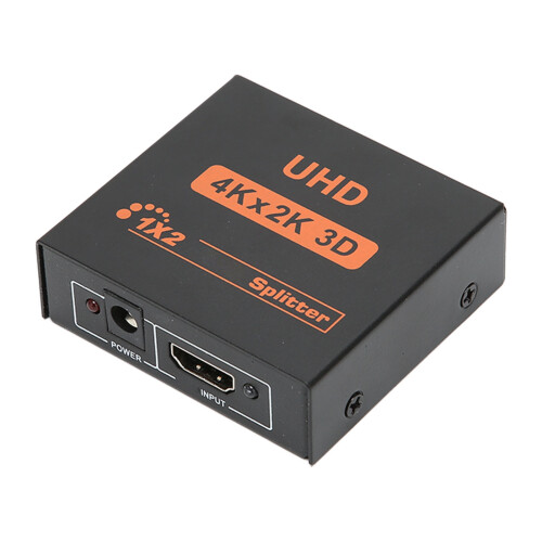 Διαχωριστής HDMI για διπλή οθόνη Magic, κουτί 1in2out με μεταλλική θήκη, σύνδεση και 2