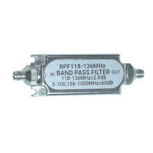 Filtre passe-bande métallique BPF118 BPF118-136MHz 50ohm pour-1