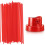 50 PCS Replacement Can Extension Straw,Can Replacement Straws,Red Plastic Sprays Paint Nozzles for Aerosol Sprayers Cans 1