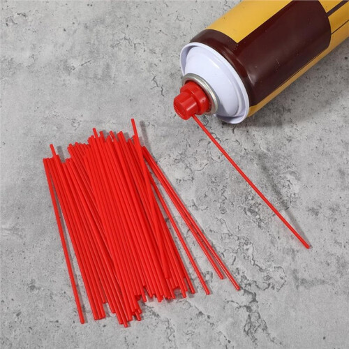 50 PCS Replacement Can Extension Straw,Can Replacement Straws,Red Plastic Sprays Paint Nozzles for Aerosol Sprayers Cans 1