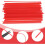 50 PCS Replacement Can Extension Straw,Can Replacement Straws,Red Plastic Sprays Paint Nozzles for Aerosol Sprayers Cans 5