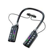 Wireless Bluetooth5.3 Anchor Headset Display Voice Control Headset High Sound Quality Neck Style:in-Ear