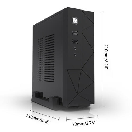 JX01 Mini ITX Micro HTPC Host für Case Gaming Computer-Schwarz 1