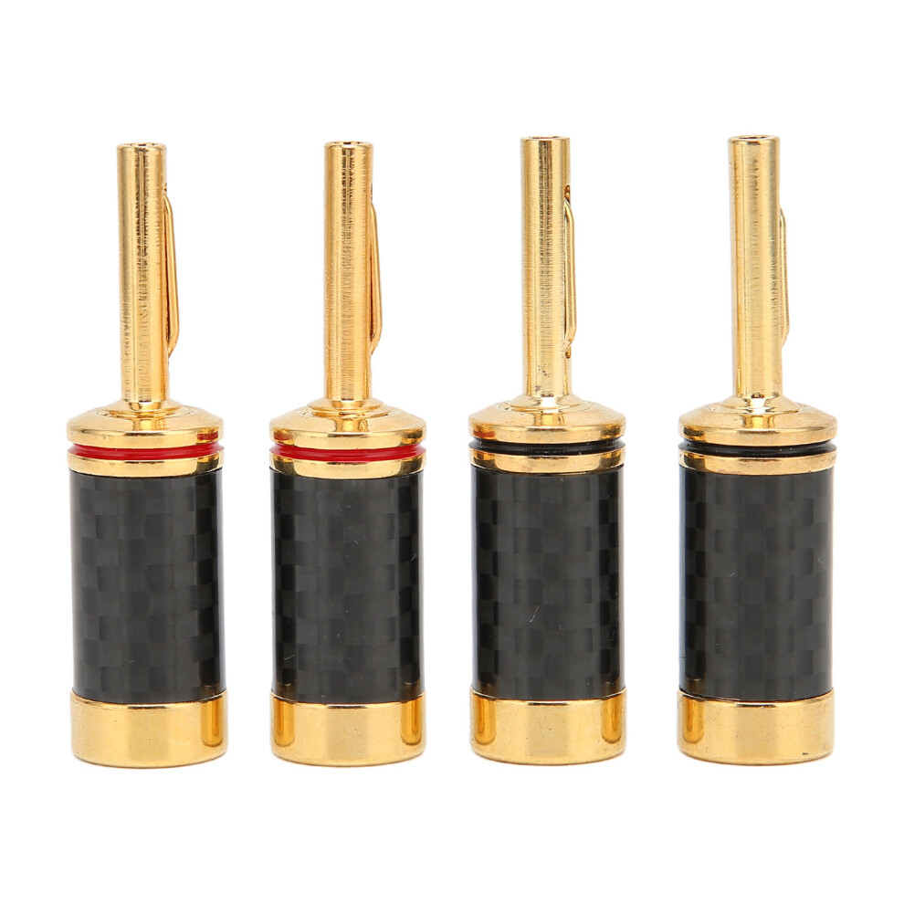Gold Plated Banana Plug Connector For Speaker Wire,Metal Housing Secure Connection Solder Type Audio Repair Component For Home Theater And Sound 9420858888109
