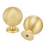 15Pack Brass Cabinet Knobs 1.1 Inch, Brushed Gold Sphere Dresser Pulls, Solid and Durable 1