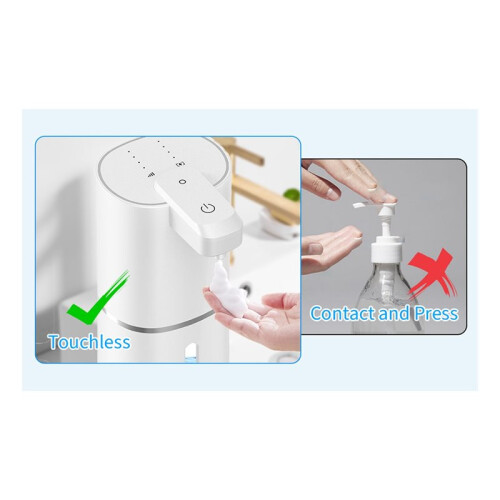 Automatic Foaming Soap Dispenser 380ml Wall Mount 4 Gear Dispensing Levels Adjustable Electric Sensor Soap Dispenser 2