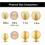 15Pack Brass Cabinet Knobs 1.1 Inch, Brushed Gold Sphere Dresser Pulls, Solid and Durable 4
