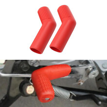 2 PCS Motorcycle Gear Shift Lever Protector Rubber Anti Slip Shifter Cover Fits Most Bikes Red