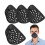 4Pcs 3D Silicone Mask Inner Bracket,Halloween Silicone Face Shell,Mask Face Frame Support for Halloween Cosplay Black 2