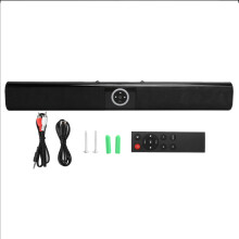 Přenosný soundbar s RGB osvětlením, bezdrátovým streamováním zvuku, širokopásmovými měniči, všestrannou konektivitou, snadnou