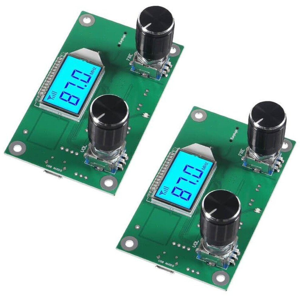 2 Pieces Fm Receiver Module With Dsp Pll Tuning, 76108Mhz Digital Stereo Radio Board With Amp 9426802864687