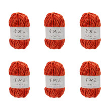 6 Rollen Baumwoll-Häkelgarn, 100 g pro Rolle, weiches-Orange 19