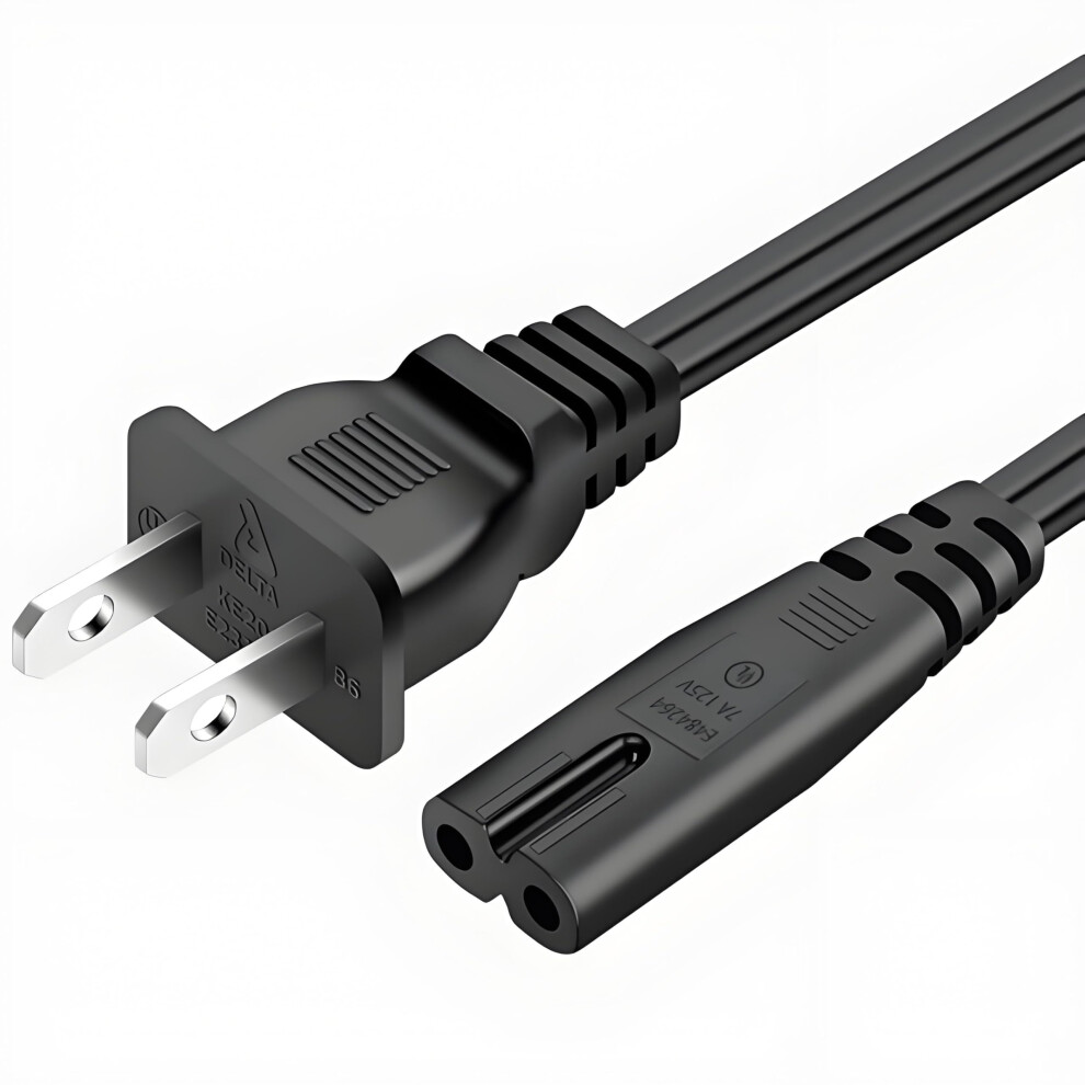 6Ft Tv Power Cord Replacement, 2 Prong Ac Cable For Lg 2485 Inch Smart And 4K Models, Black 9001264032623