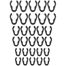 30PCS Durable ABS Microphone Cable Clips Set, Universal Mic Boompole Holders 15mm 20mm 25mm