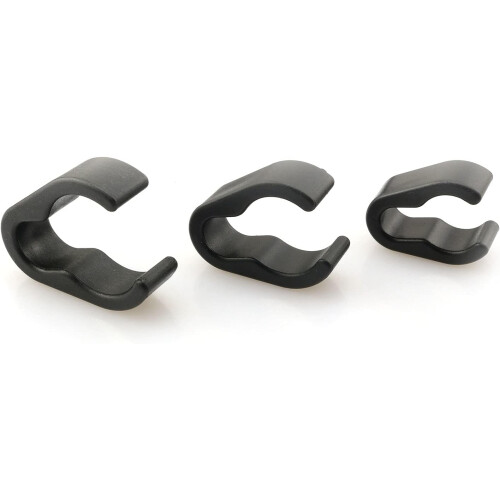 30PCS Durable ABS Microphone Cable Clips Set, Universal Mic Boompole Holders 15mm 20mm 25mm 2