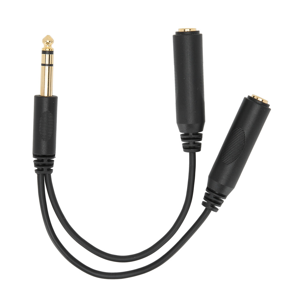 Headphone Adapter Stereo Splitter Cable Plated Connectors Trs Male To Dual Trs Female High Fidelity Sound Wide Compatibility Signal Transmission Gold 9420858926184