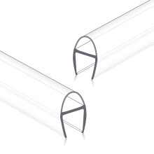 Frameless Shower Door Seal Strip 3/8 Inch UType Ultra Clear LeakProof Side Seal 2 Pcs 39 Inch