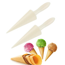 2Pcs Wooden Cream Horn Mold Waffle Cone Roller for Easy Pastry Shaping and Dessert Baking