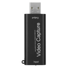 HDMI-videooptagelsesenhed, Plug and Play HDMI til USB-adapter Full HD1080P-optagelsesenhed med feedback i realtid til streaming af spillekonsoller