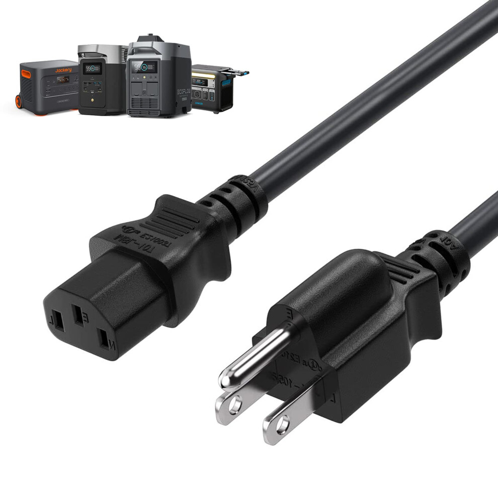 Heavyduty Ac Power Cord 6Ft 125V 15A Fast Charging Cable For Jackery Ecoflow Bluetti Anker 9001264033682