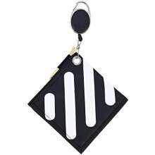Portatarjetas, ranuras para tarjetas con cordón desmontable y cuero sintético impermeable, ventana frontal transparente para accesorios de moda y