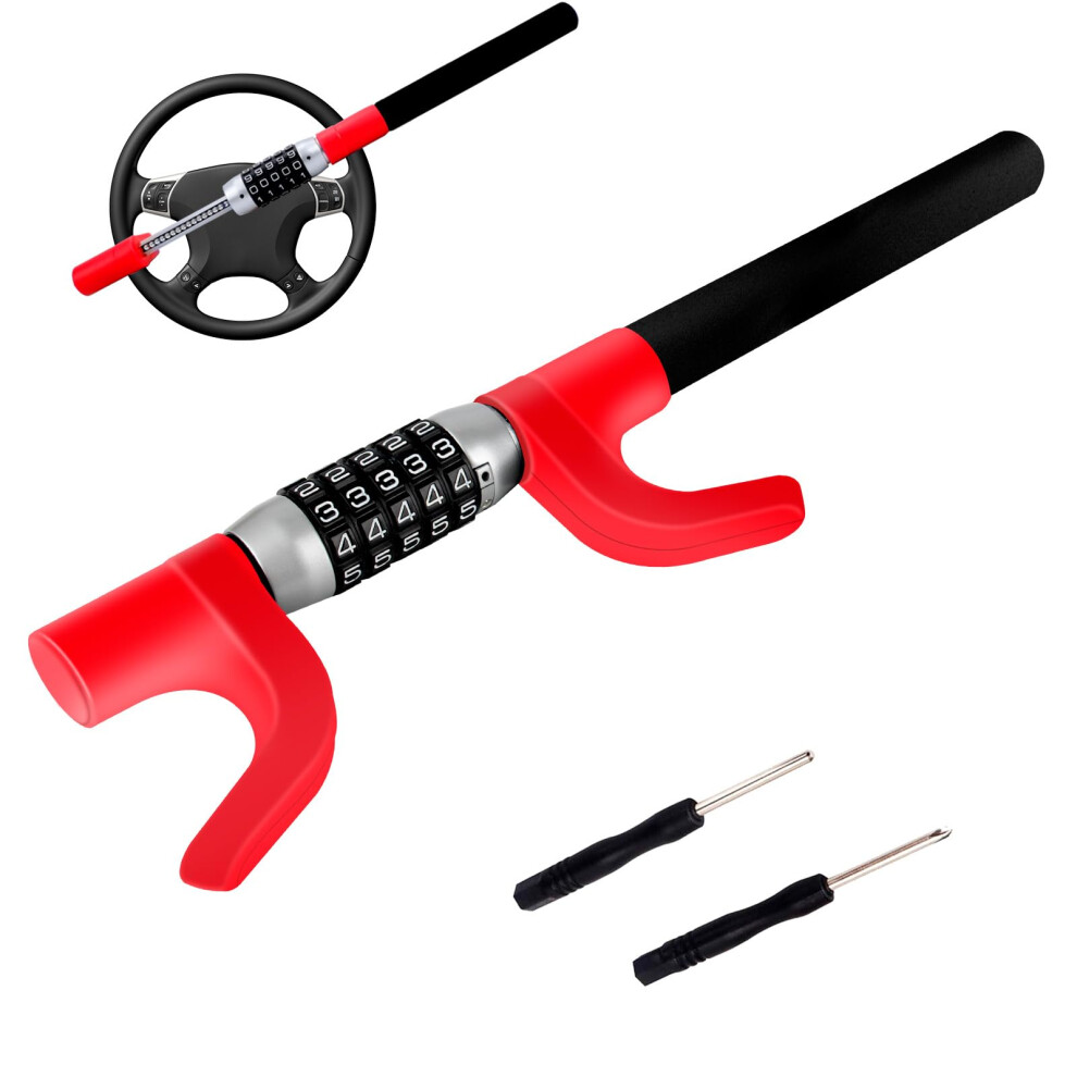 Universal Heavy Duty Steering Wheel Lock With 5Digit Combination For Cars Suvs Trucks 9001264033545
