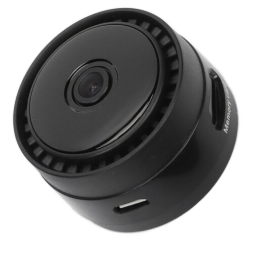 Smart Home Security Camera With Night Vision 1080P Clarity WiFi Remote Access Auto Loop Recording Compact ABS Frame Suction Cup Mount Adjustable 1