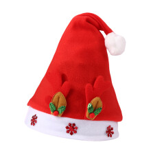 Soft Colorful Santa Hat for Christmas Event Party School-Red