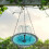 Multifunctional Bird Feeders Bath Tray with Flower Shape-Blue 5