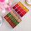 12pcs Multicolored Flocking Christmas Ornament-red yellow 5