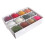 12pcs Multicolored Flocking Christmas Ornament-red yellow 6