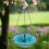 Multifunctional Bird Feeders Bath Tray with Flower Shape-Blue 6