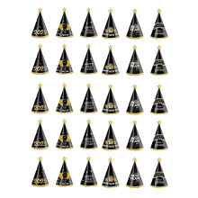 30 Pieces Stylish 2025 New Year Eve Party Hats Decorations Child