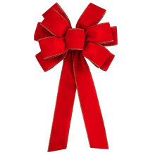 Unique Christmas Bowknot Ornament Elegant Fabric Adornment for